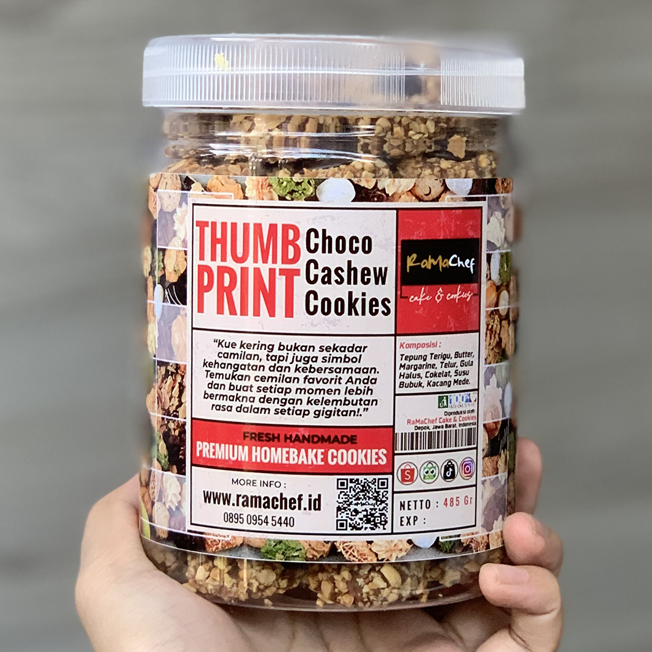 Kue Kering THUMBPRINT Cokelat Mede